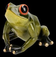 Froschfigur grün sitzend