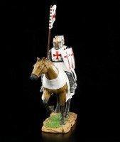 Knight Templar Figurine - Two Knights on Horse