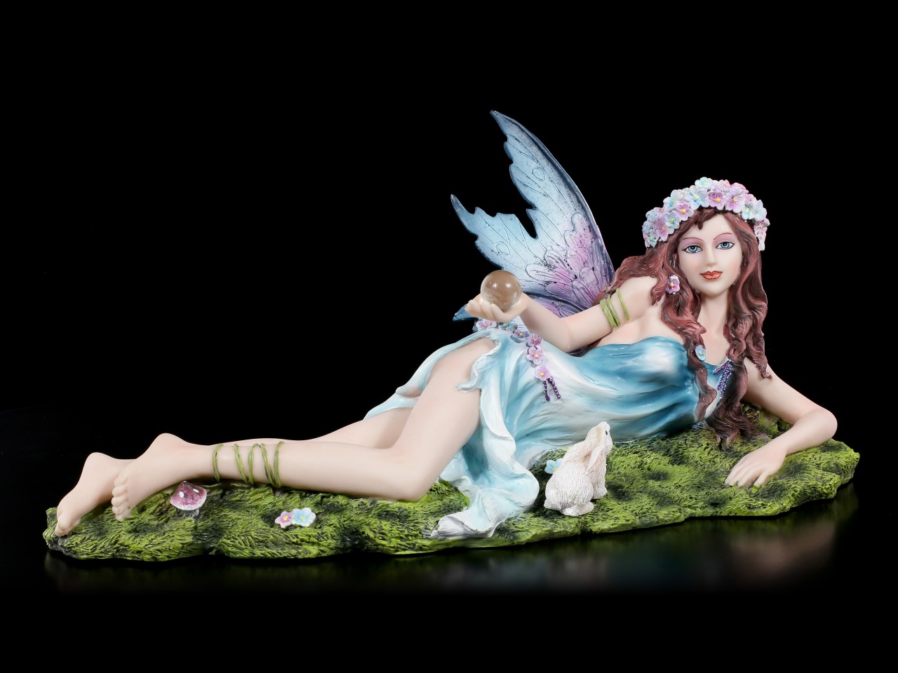 Fairy Figurine - Allura Lying with Crystal Ball