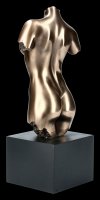 Female Nude Figurine - Torso on black Monolith
