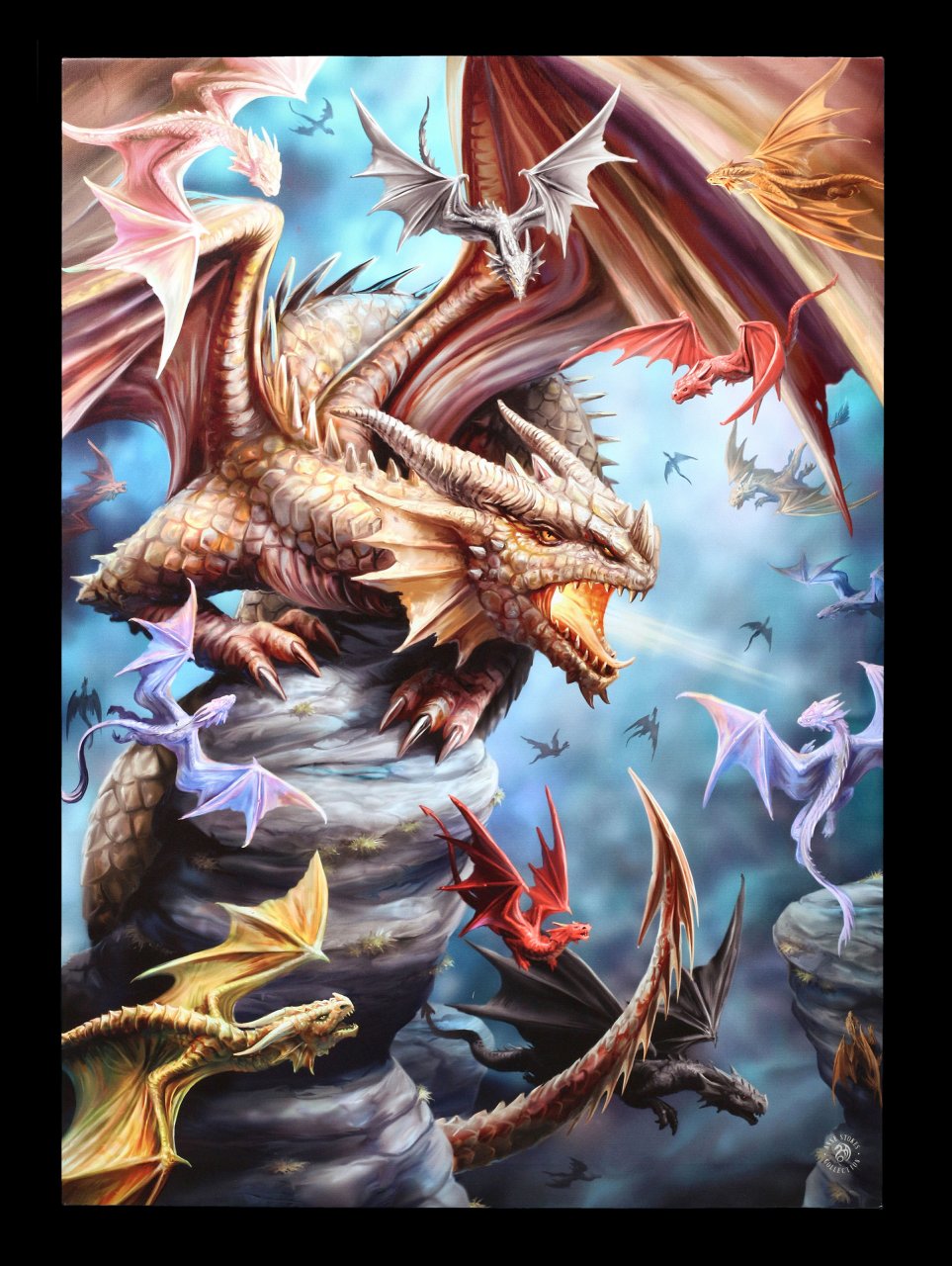 Große Leinwand mit Drachen - Dragon Clan