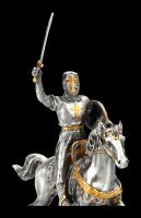 Pewter Figurine - Knight with Horse and Sword