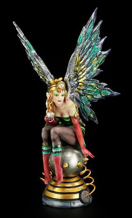 Steampunk Fairy Figurine - Appleby colorful