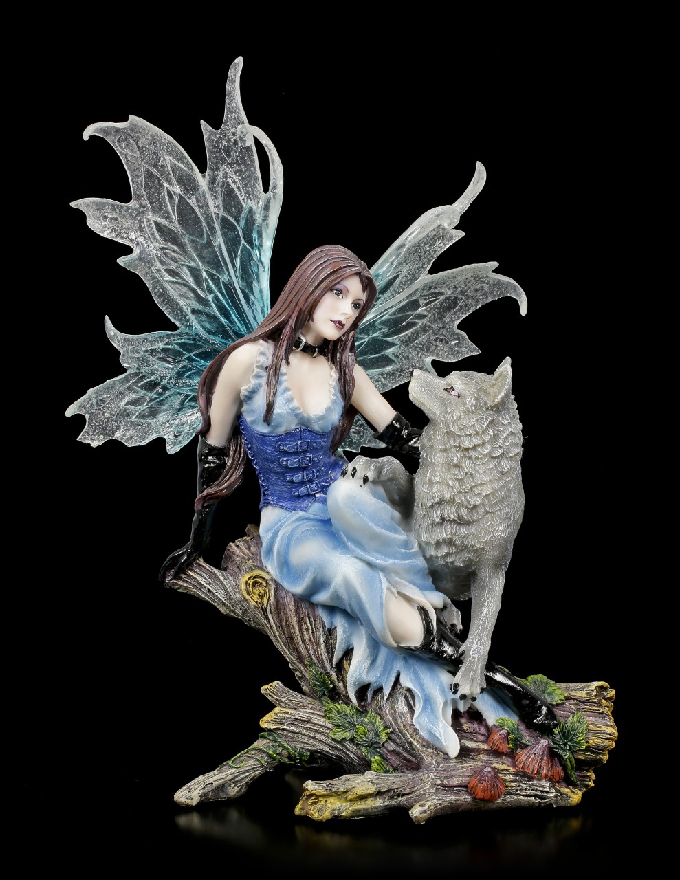 Fairy Figurine - Nila with Wolf