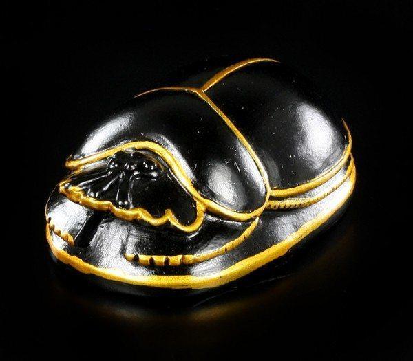 Scarabäus Figur - schwarz-gold