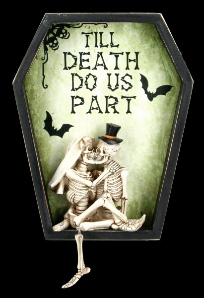 Wall Plaque Skeleton - Till Death Do Us Part