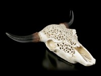 Wall Plaque Bull Skull with Ornaments
