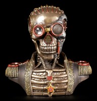 Steampunk Skelett Büste mit Schatullen - Der Konteradmiral