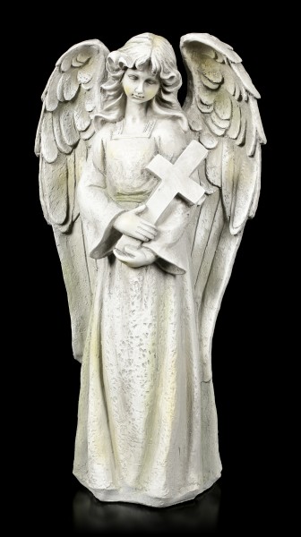 Angel Garden Figurine with Cross in his Arm