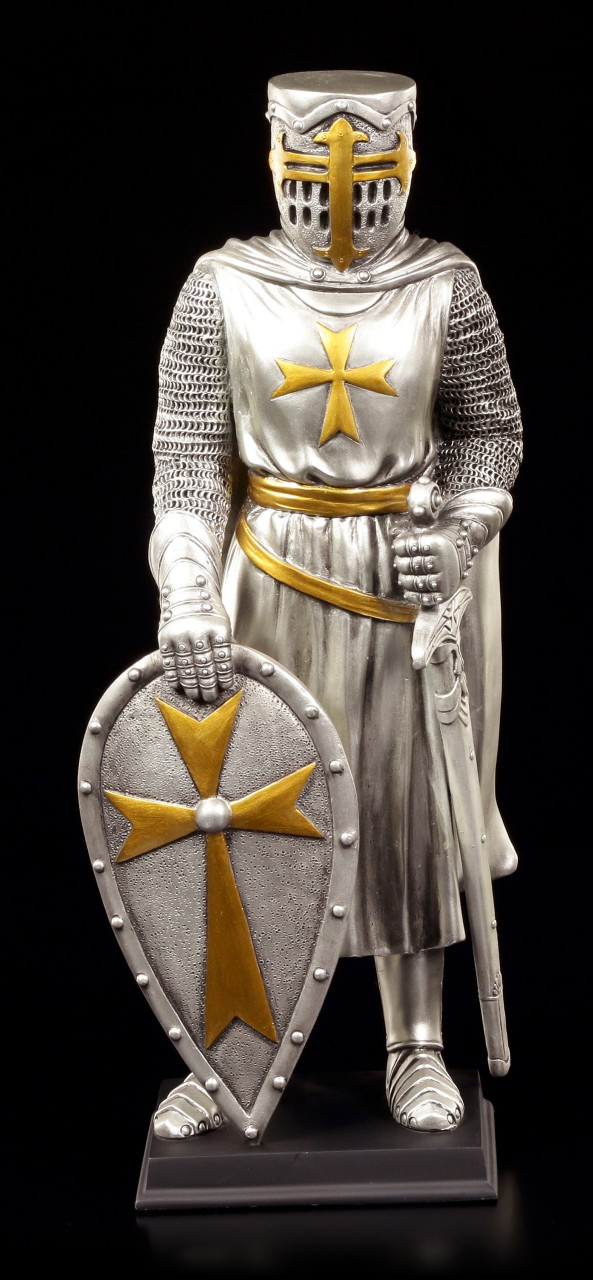 Knight Figurine - Maltese with Shield and Sword