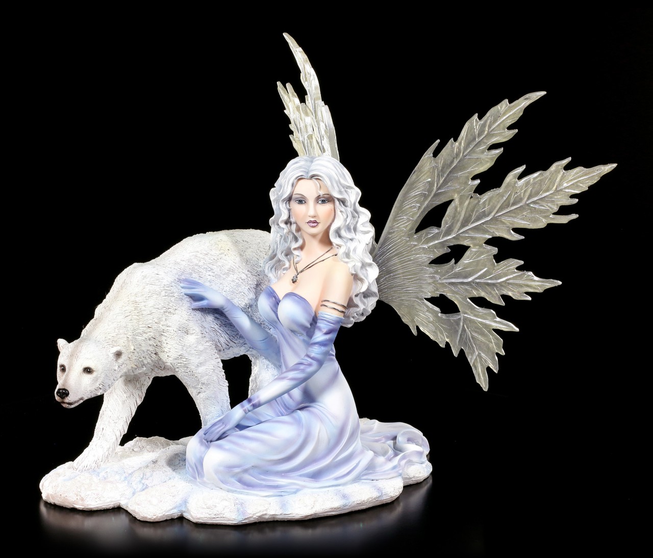 Winter Fairy Figurine - Ivena with Polarbear