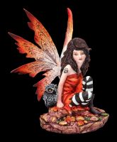 Elfenfigur - Herbst Fee mit Eule