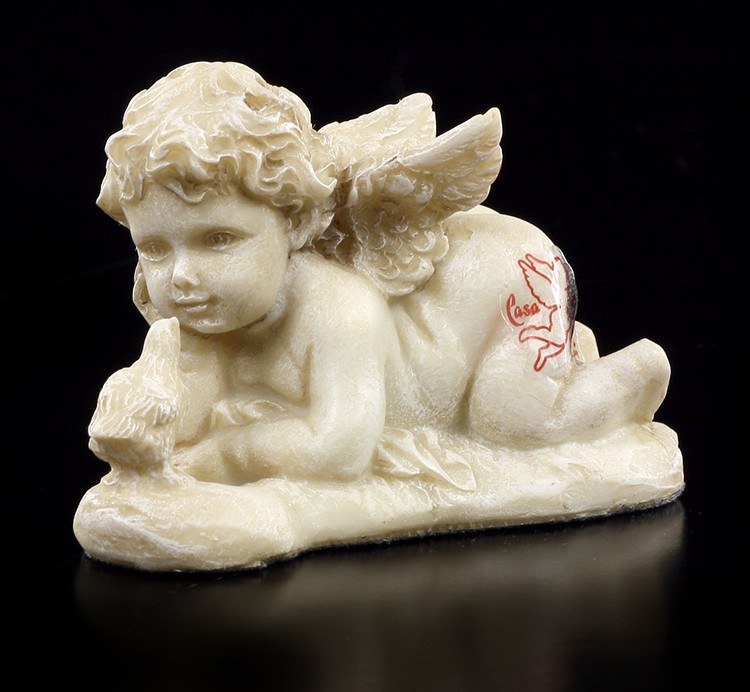 Angel Garden Figurine - Putto with Bird