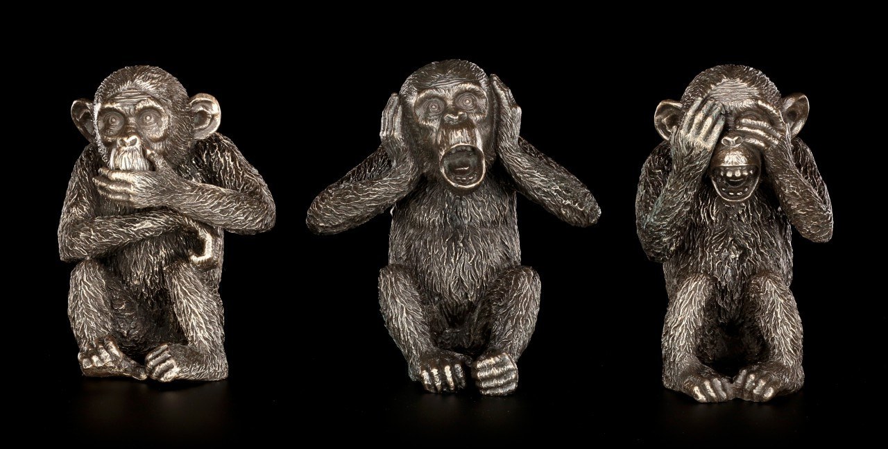 Three Wise Monkeys - No Evil Figurine Set of 3