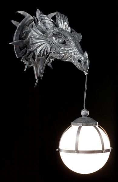 Drachenlampe Drachen Wandlampe Drache Lampe Fantasy Gothic Dragon LARP 812-1516 