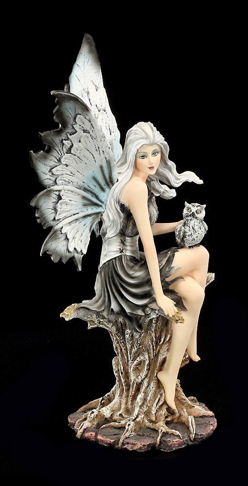 Fairy Figurine - Sitting Adailoé with Owl