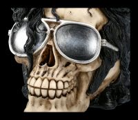 Totenkopf Figur mit Brille - Bad