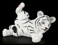 Weiße Tigerbaby Figur - Spielend auf dem Boden