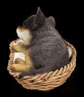 Dog in Basket Figurine - Chihuahua