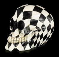 Checkered Skull with LED Eyes