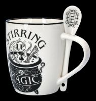 Mug with Spoon - Cauldron Stirring Up Magic
