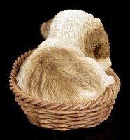 Dog in Basket Figurine - Shih Tzu