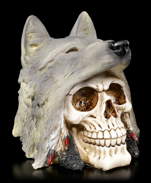 Skull - Indian with Wolfhead