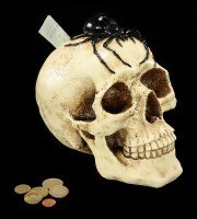 Money Bank - Skull with Spider