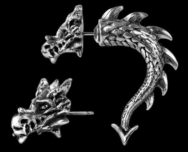 Alchemy Gothic Faux Ear Stretcher - Tor Dragon