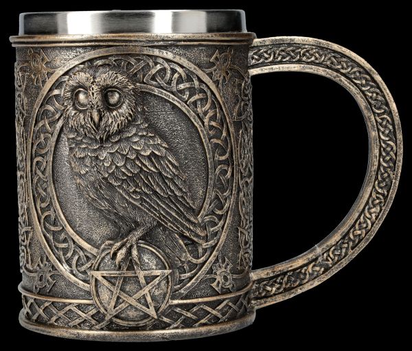 Tankard - Owl with Pentagram