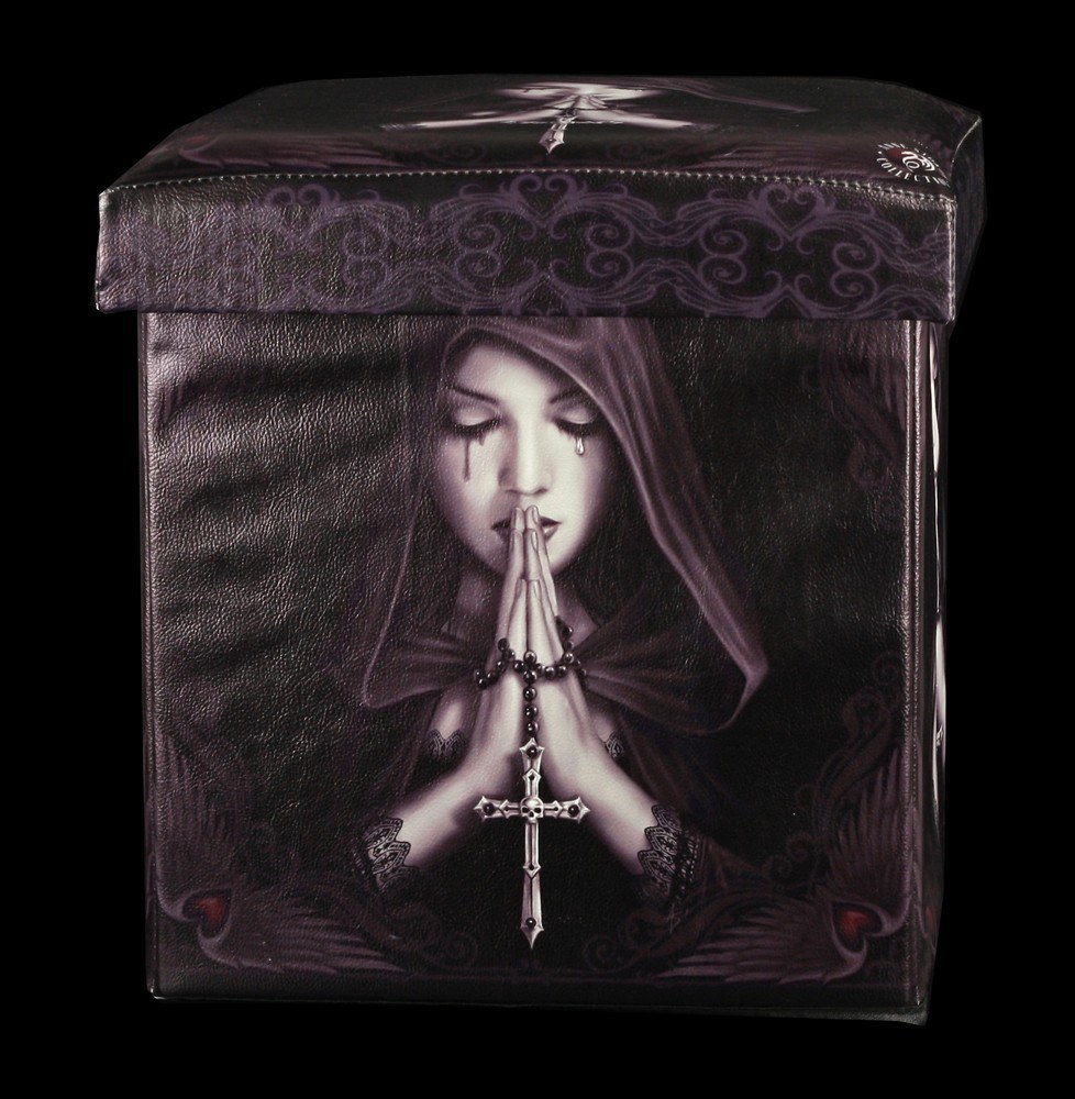 Storage Box with Seat - Gothic Prayer