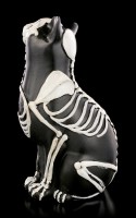 Black Skeleton Cat Figurine - Day of the Dead