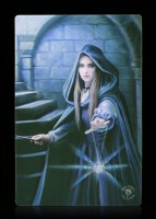 3D Postcard with Female Sorcerer - Light in the Darkness