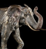 Large Bull Elephant Figurine