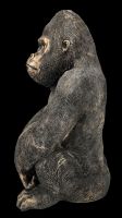 Gorilla Figur sitzend - bronzefarben