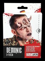Latex Maskenteil - Hörner Dämon Demonic 3-teilig