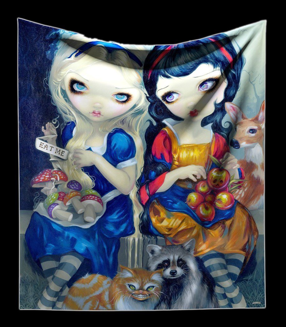 Fluffy Blanket - Alice & Snow White