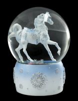 Snow Globe Horse - Snow Crystal