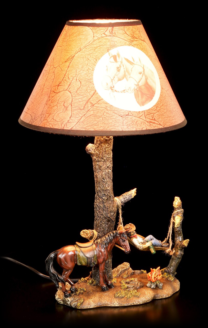 Wild West Lamp - Cowboy with Horse
