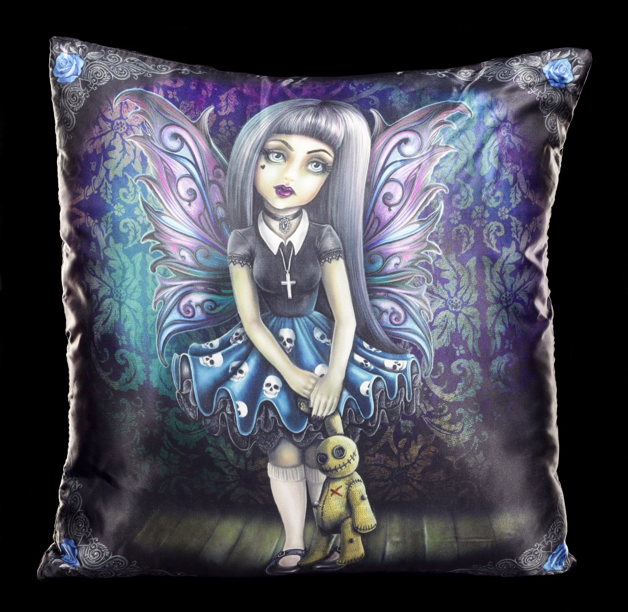 Cushion with Gothic Fairy - Noire