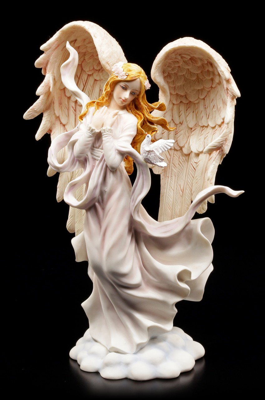 Angel Figurine - Angelica with Pigeons