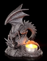 Drachen Teelichthalter - Dragon Lair links