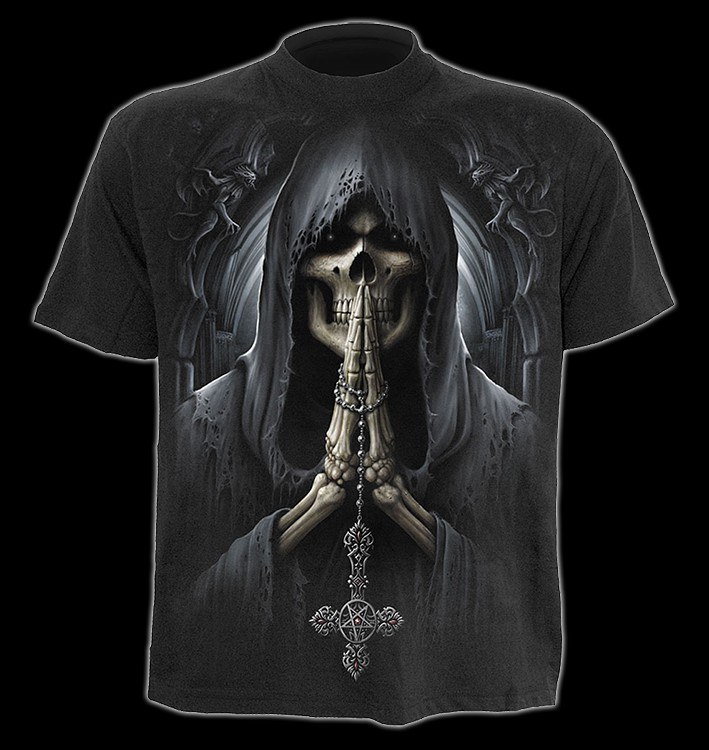 T-Shirt - Betender Skelett Reaper - Death Prayer
