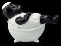 Lustige Schaf Figur in Badewanne
