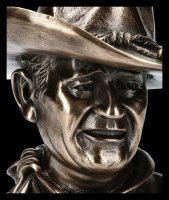 Kleine John Wayne Büste mit Zertifikat Figur Cowboy Statue Sammelfigur