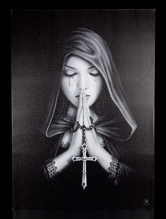Large Canvas - Gothic Prayer by Anne Stokes