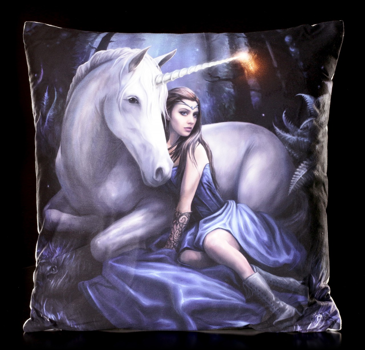 LED Cushion with Unicorn - Blue Moon