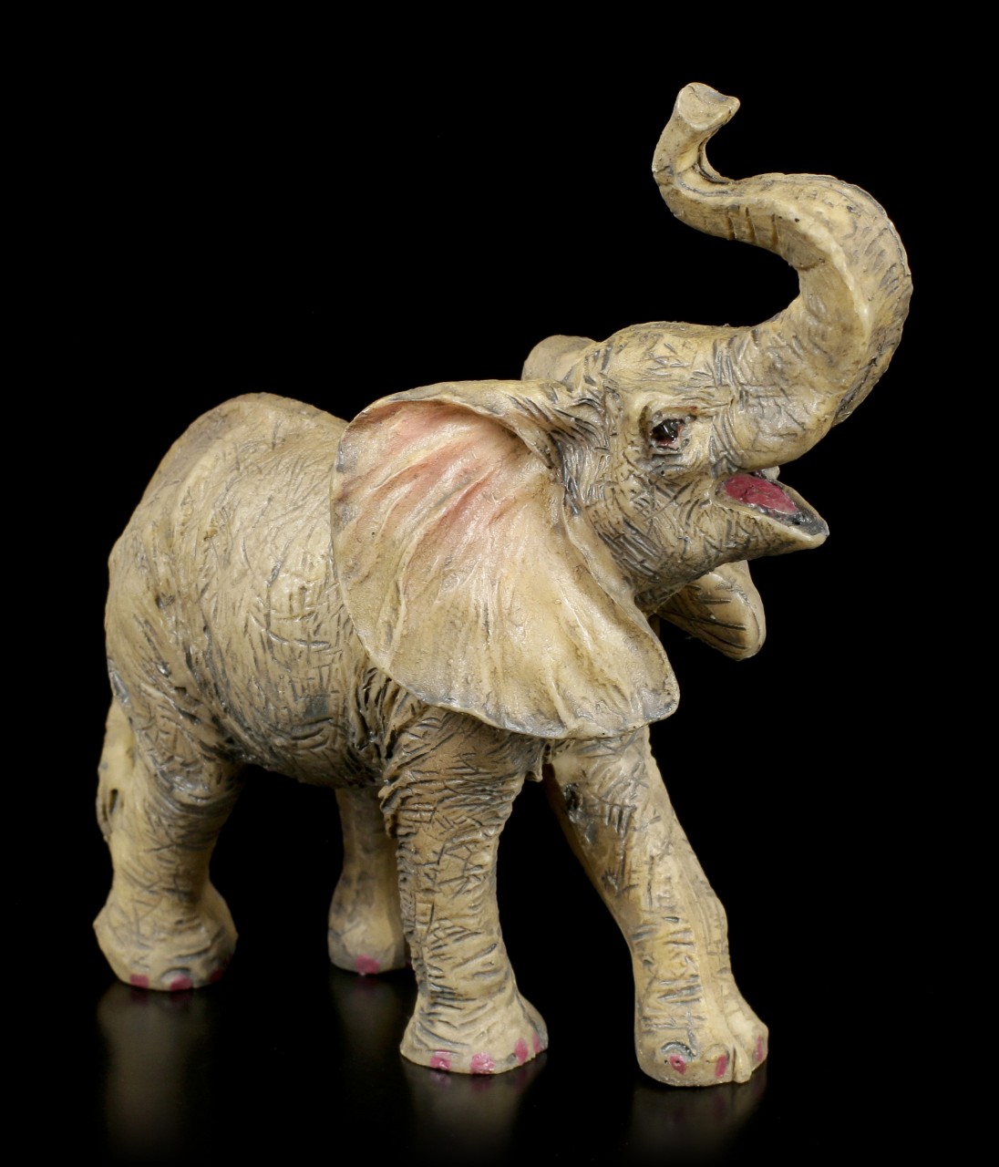 Elephant Figurine - Running Young with raised Trunk