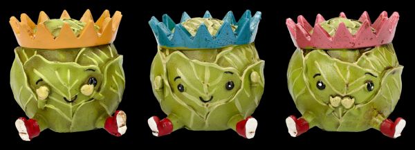 Rosenkohl Figuren 3er Set - Drei weise Sprouts