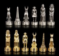 Zinn Schachfiguren Set - Altes Ägypten